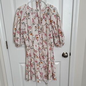 H&M no tags floral mini dress 100% Cotton M
